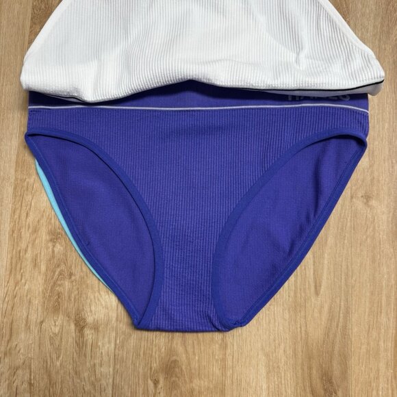 HANES UNDERWEAR 6 PACK MULTICOLOR BIKINI RIBBED STRETCH TAGLESS WOMENS 2XL NEW - Picture 3 of 5